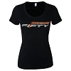 2016-2023 Camaro FIFTY Logo Ladies Rhinestone Black T-Shirt